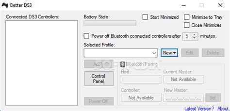 One of the big advantages of better ds3 is that its interface always shows the battery status of your controllers and you can set them to disconnect automatically after a. Download Better DS3 1.5.3