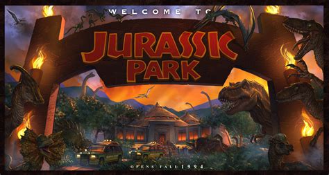 Welcome To Jurassic Park “hotel Poster” With And Without Text By