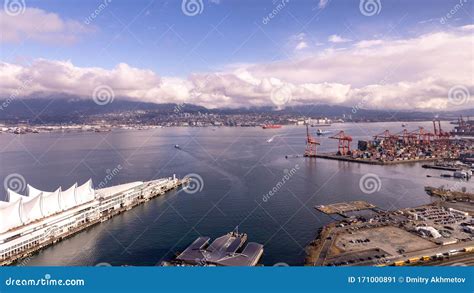 View At Vancouver Harbor From Vancouver Lookout Tower Editorial Photo