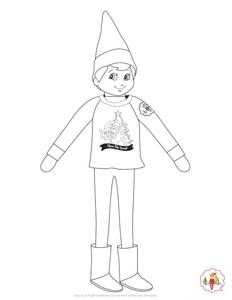 Boy Elf On The Shelf Coloring Pages Askworksheet