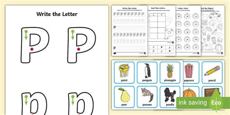 Letter P Handwriting Activity Pack Letter Formation