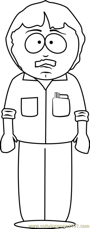 Coloring pages for south park are available below. Randy Marsh from South Park Coloring Page - Free South ...