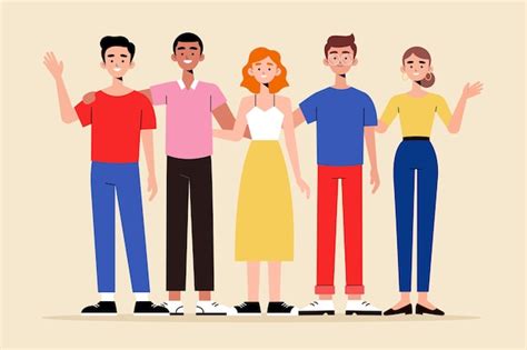 Group Of People Illustration Collection Free Vector