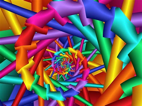 Rainbow 3d Spiral By Kitty Bitty Redbubble
