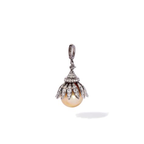 18ct White Gold South Sea Golden Pearl Pendant — Annoushka Canada