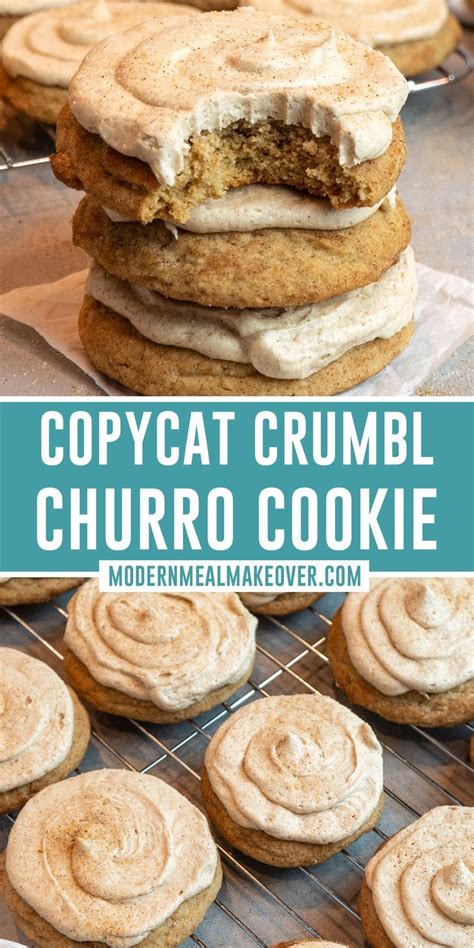 Copycat Crumbl Churro Cookies Modernmealmakeover Recipe Crumble