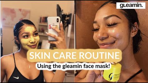 Updated Skincare Routine Ft Gleamins Vitamin C Clay Mask How I
