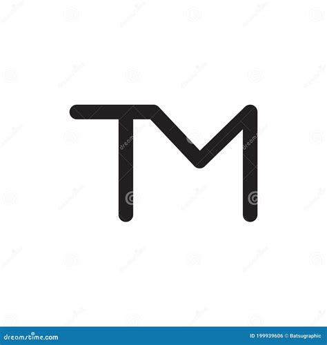 Tm Initial Letter Vector Logo Icon Stock Vector Illustration Of