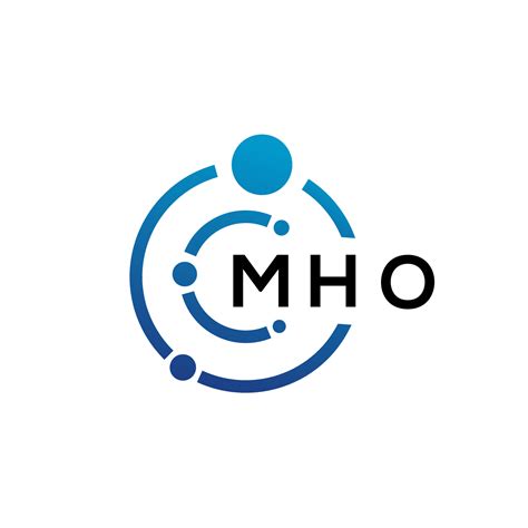 Diseño De Logotipo De Tecnología De Letra Mho Sobre Fondo Blanco Mho