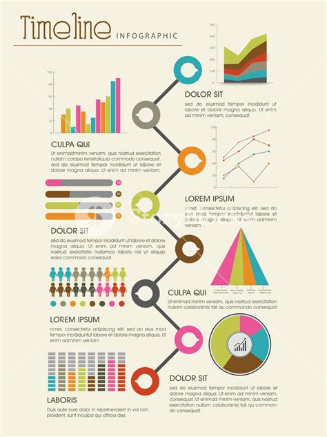 Creative Timeline Infographic Template Layout Including Different