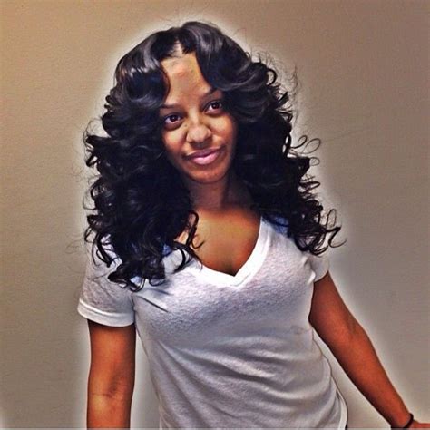 Middle Part Sew In With Curls Sew In Curls Hair Styles Crochet Hair