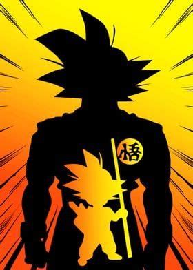 Son Goku Dragon Ball Poster By Jessee Doren Displate Silhouette