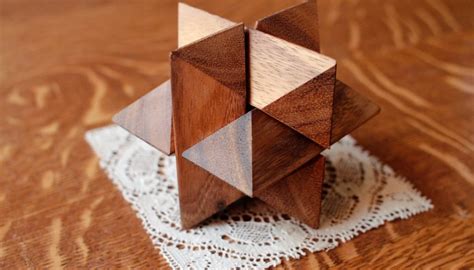 The six pieces, illustrated in fig. How to Solve a 6-Piece Wooden 3D Puzzle Star | Our Pastimes