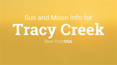 Sun And Moon Times Today Tracy Creek New York Usa