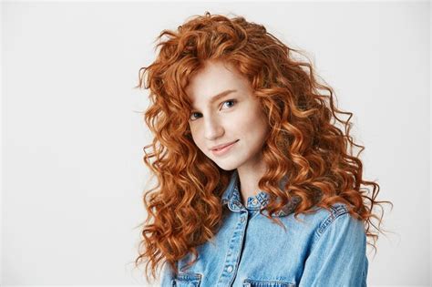 Free Photo Portrait Of Pretty Redhead Girl Smiling