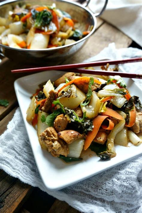 15 Minute Stir Fried Chicken And Bok Choy A Mind Full Mom
