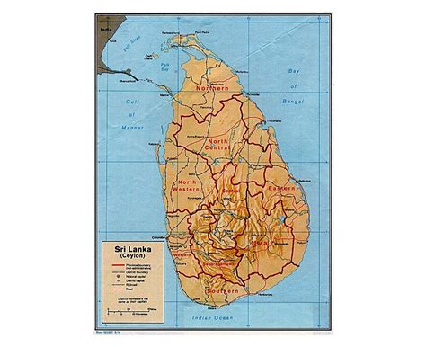 Detailed Vector Map Of Sri Lanka And Capital City Sto