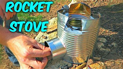 Build a rocket stove in one minute with 4 blocks! DIY Rocket Stove Out of Cans | Diy rocket stove, Rocket ...
