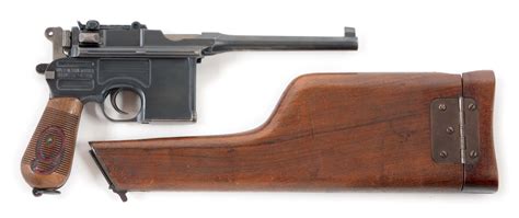 Lot Detail C World War I German Mauser Red 9 C96 Broomhandle Pistol