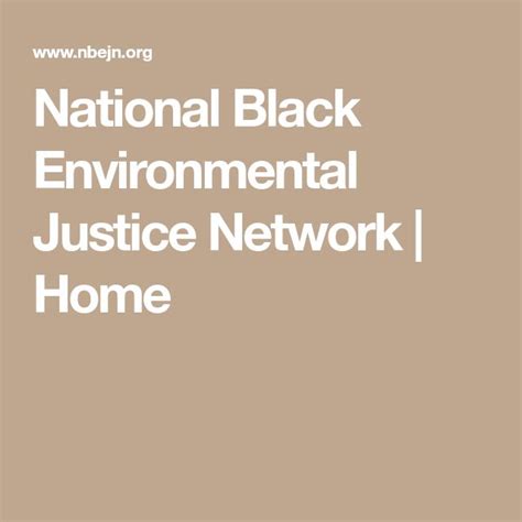 National Black Environmental Justice Network Home Environmental