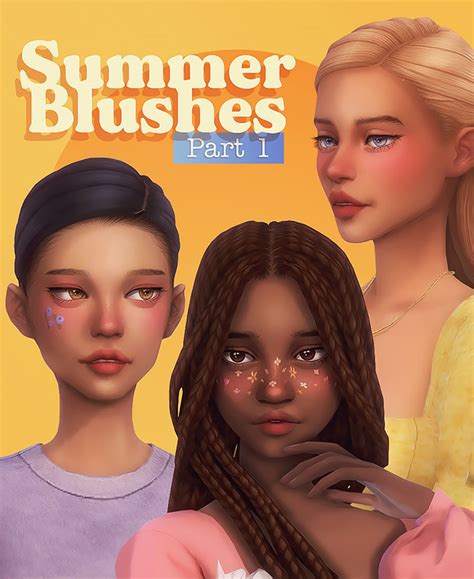 Summer Blushes Part 1 Miiko On Patreon Sims 4 The Sims 4 Skin Sims