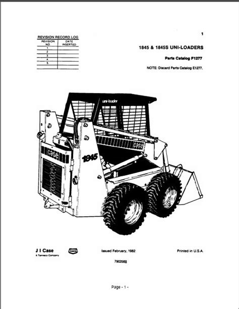 Ebluejay Case 1845 And 1845s Skid Steer Loader Parts Manual On A Cd