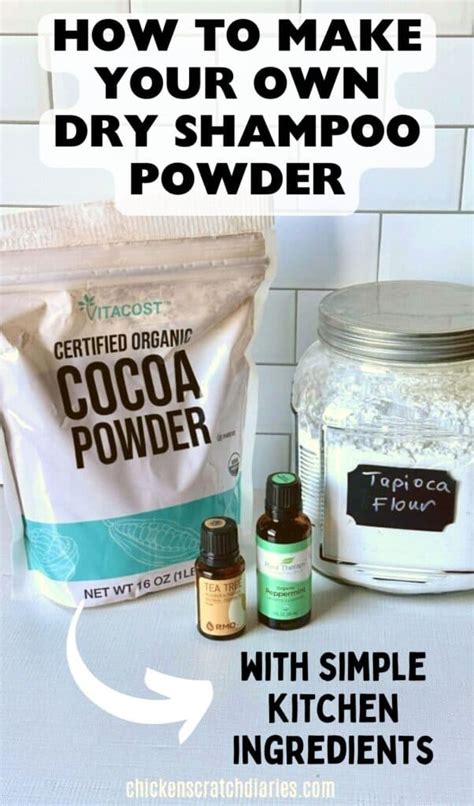 How To Make Your Own Dry Shampoo Powder Natural Diy Recipe Chicken