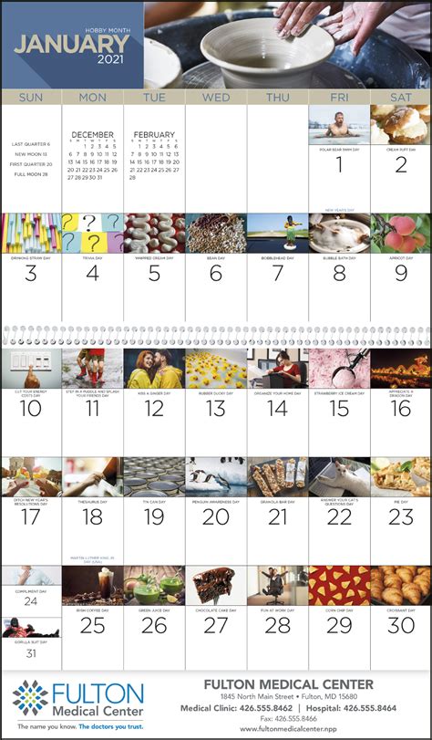 Printable Illustrated National Day Calendar