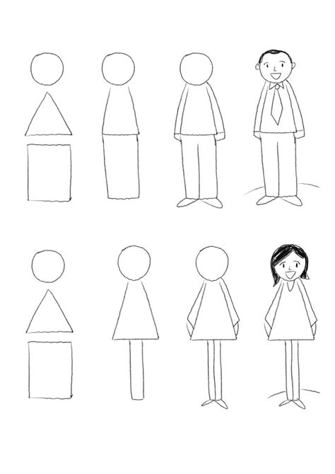 Step By Step Instructions To Draw A Person Drawing Ideas