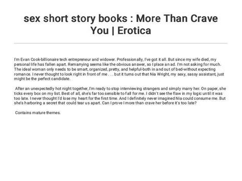 sex short story books more than crave you erotica