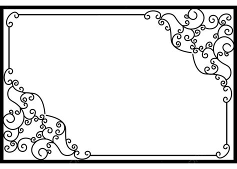 Line Border Exquisite Black And White Pattern Frame Line Pattern Png
