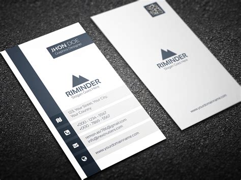 2 x 3 1/2) they are only $0.20 apiece. Simple Vertical Business Card ~ Business Card Templates ...
