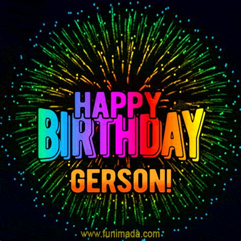New Bursting With Colors Happy Birthday Gerson  And Video With Music — Download On