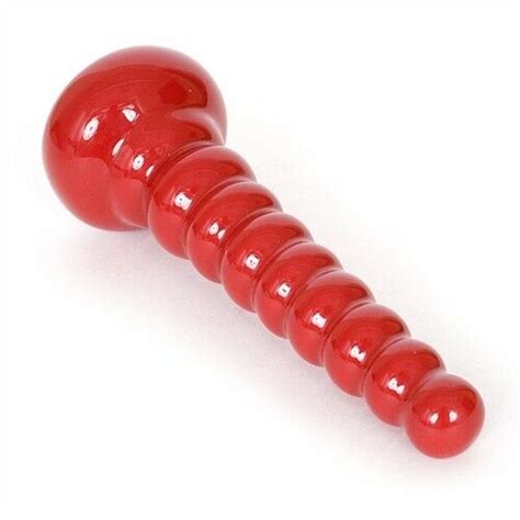 Huge Anal Dildo Red Ribbed Doc Johnson Butt Plug Large Xl Anal Sex Toys