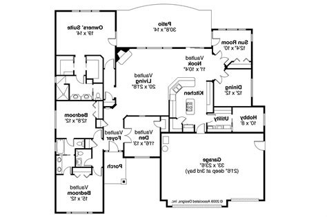 We will accommodate changes upto 3 times on the floor plans created so that the designs better suit your requirements. Ranch House Plans - Dalneigh 30-709 - Associated Designs