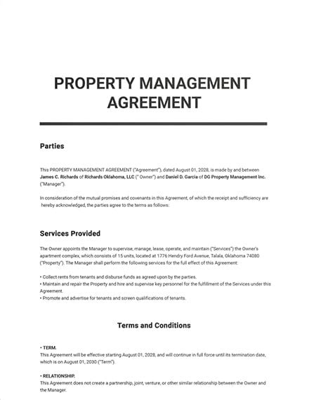 14 Property Agreement Templates Free Downloads