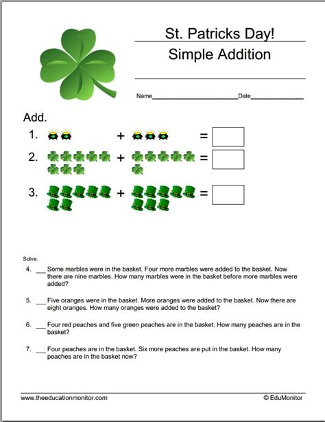 Not feeling ready for this? St. Patrick's Day Math Worksheets - EduMonitor