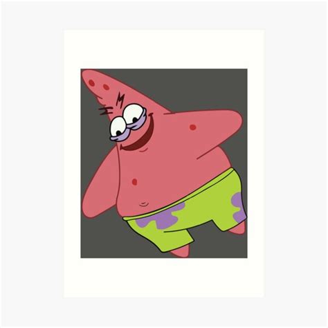 Evil Patrick Spongebob Art Print By Nikkimouse82 Redbubble