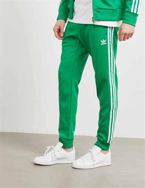 Adidas Originals Synthetic Mens Superstar Track Pants Green For Men Lyst