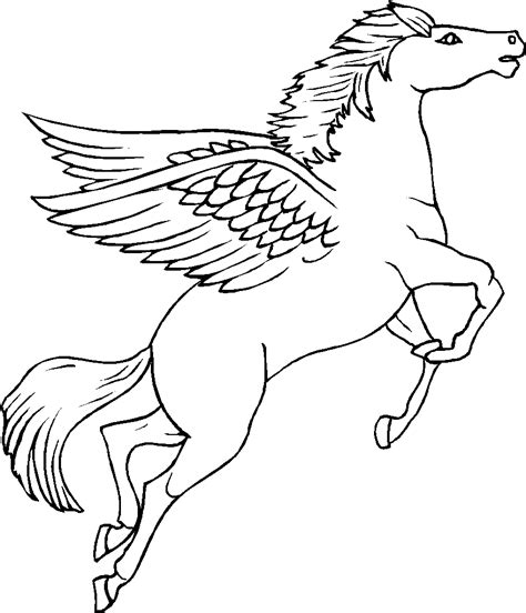 Pegasus Coloring Page Horse Coloring Pages  Fantasy Fairy