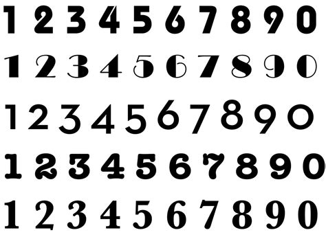 Modern Numbers — Sketches Patterns And Templates Number Fonts