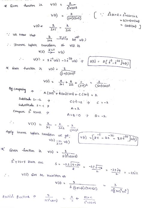 [solved] find the inverse laplace transform of the following functions v s course hero