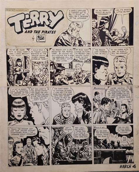 Milton Caniff Terry And The Pirates Planche Originale