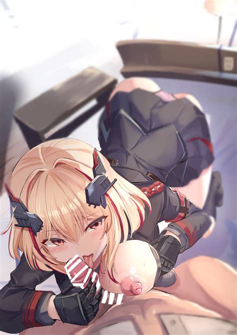 Rule 34 Azur Lane Batork Fellatio Happy Sex Highres Holding Hands Interlocked Fingers Iron