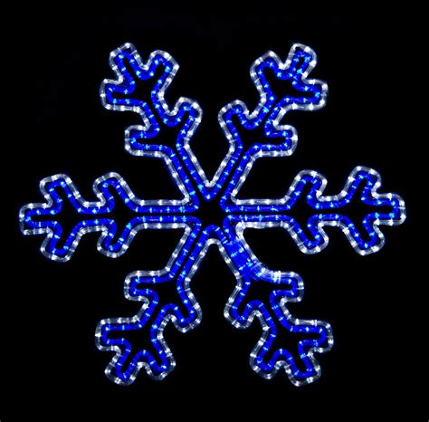 2 Blue And White Led Snowflake With Controller Snowflake Christmas