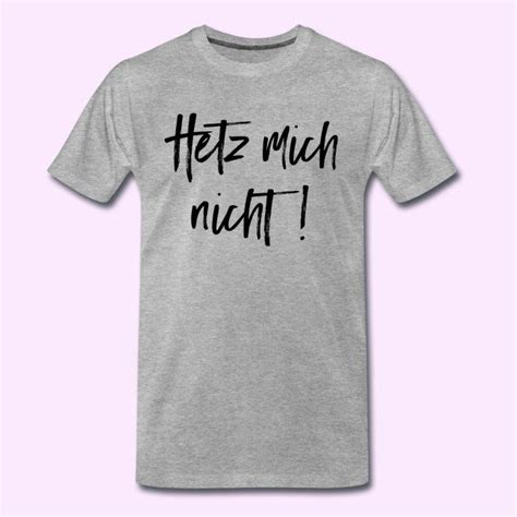 Männer Premium T Shirt Cats In Love Hetz Mich Nicht Schriftzug Design Shirts