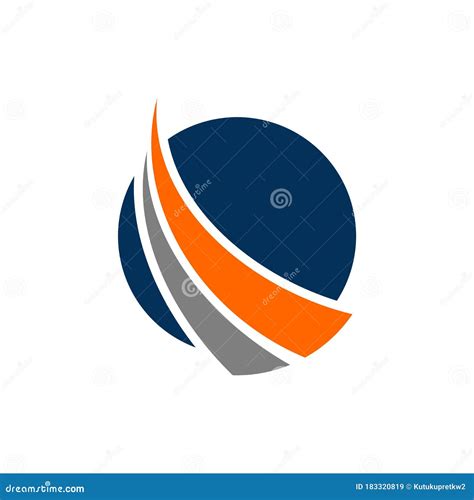 Circle Swoosh Logo Template Illustration Design Vector Eps 10 Stock