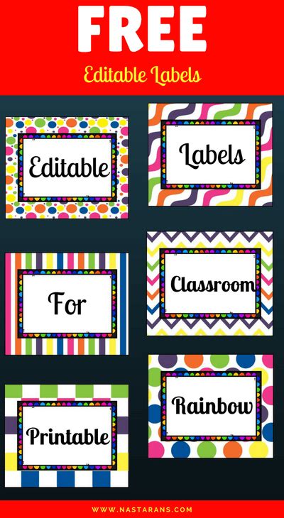 Templates are fillable and editable. Free Printable and Editable Labels For Classroom ...