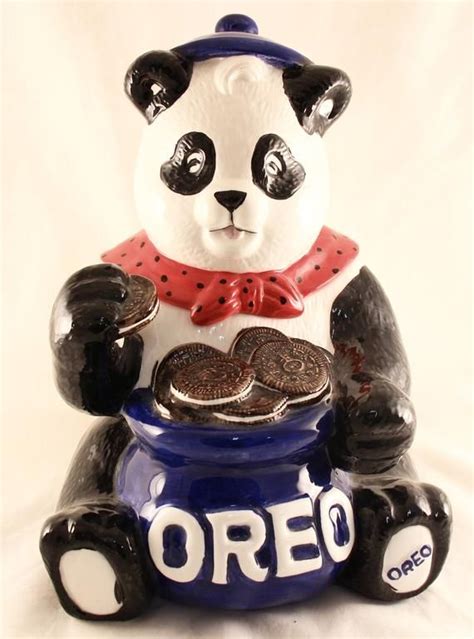 Vintage Oreo Cookie Panda Bear Cookie Jar By Nabisco Etsy Bear
