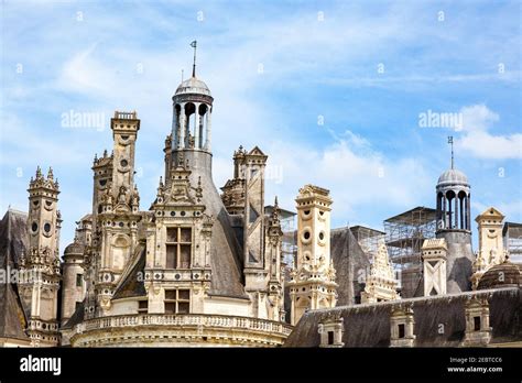Great Castles Of Europe French Chateau Chambord Completed 1547 Stock